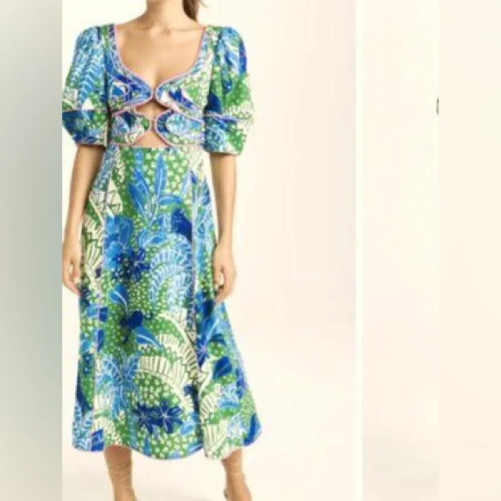 Farm Rio Jungle Panther Midi Dress - Picture 2 of 3